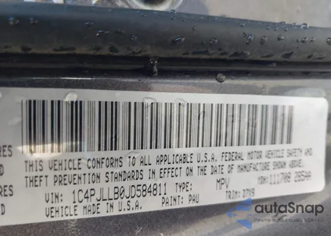 2018 Jeep Cherokee Latitude Plus Fwd from USA, damaged, VIN 1C4PJLLB0JD584811